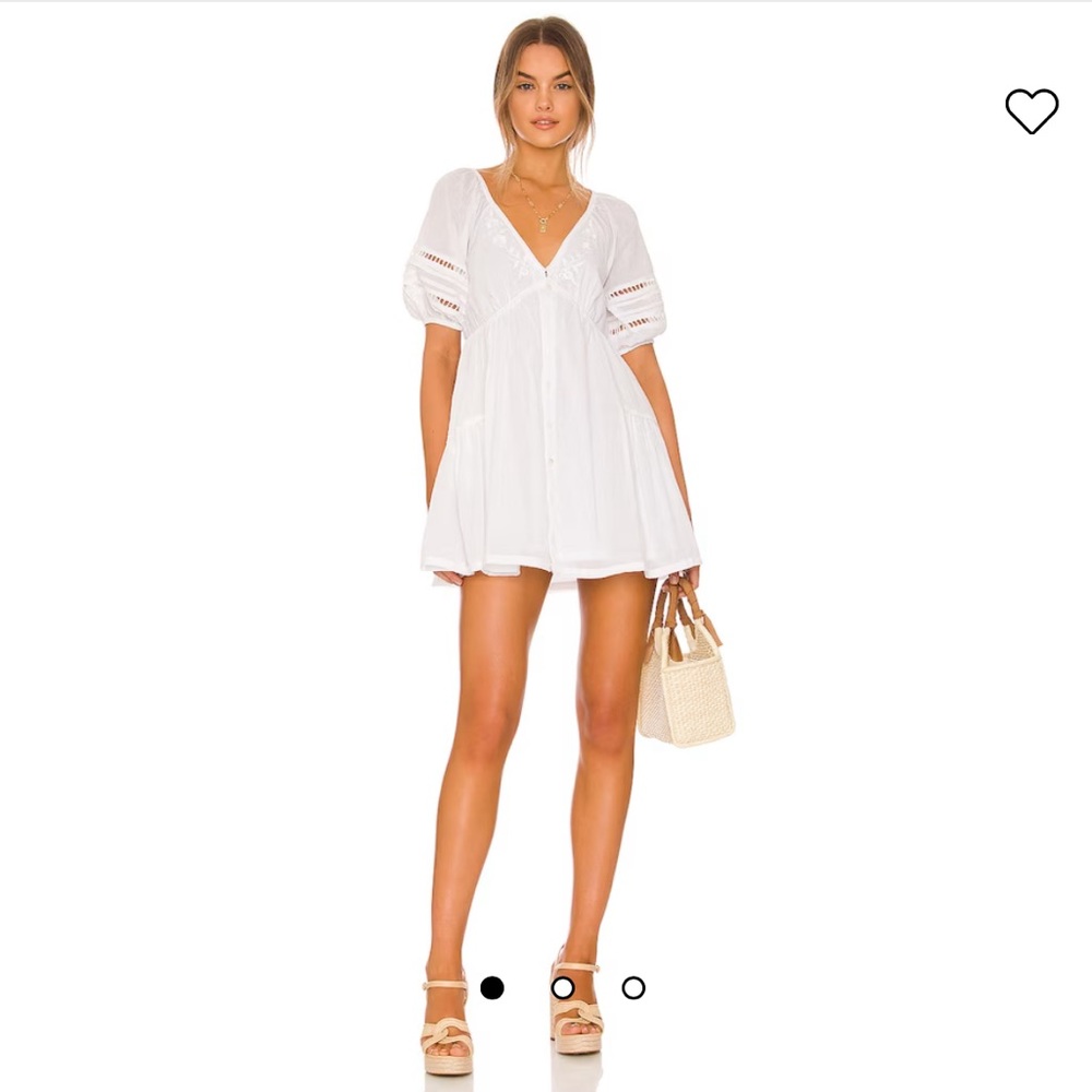 TULAROSA Ciceli Embroidered Dress in White Size Small